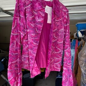 Anage Pink Silk Top